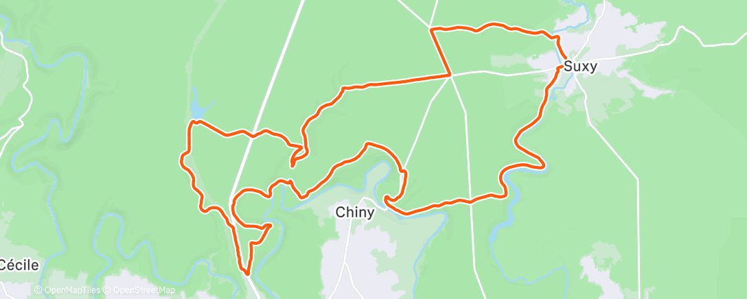 Map of the activity, Sortie le matin