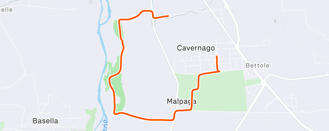 Map of the activity, Lunch Run