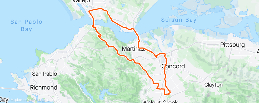 Map of the activity, Two bridges loop
