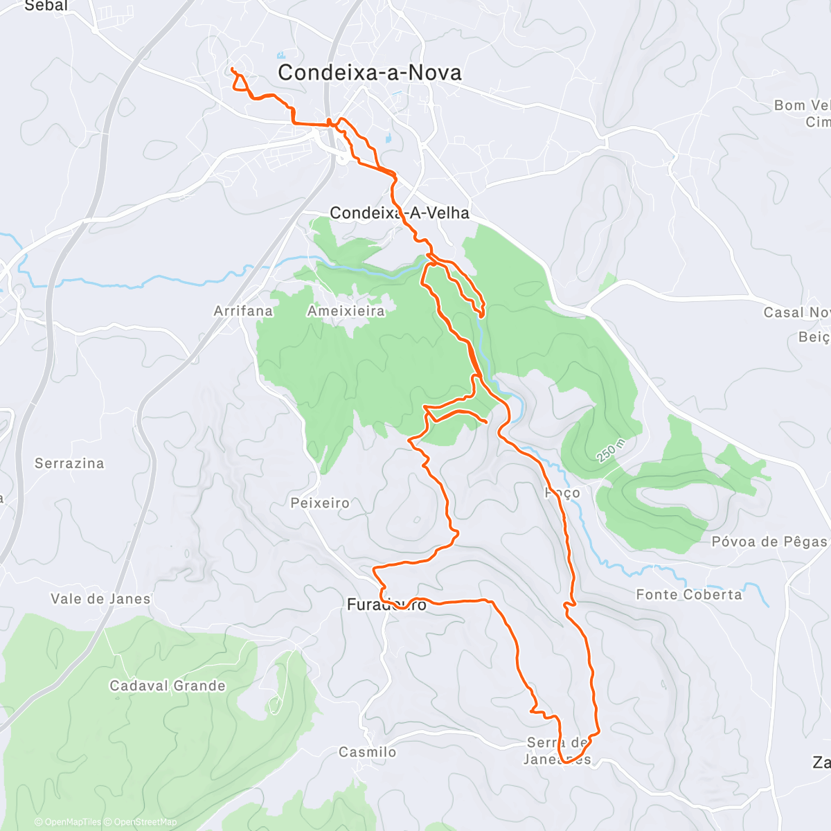 Map of the activity, Corrida de avaliação