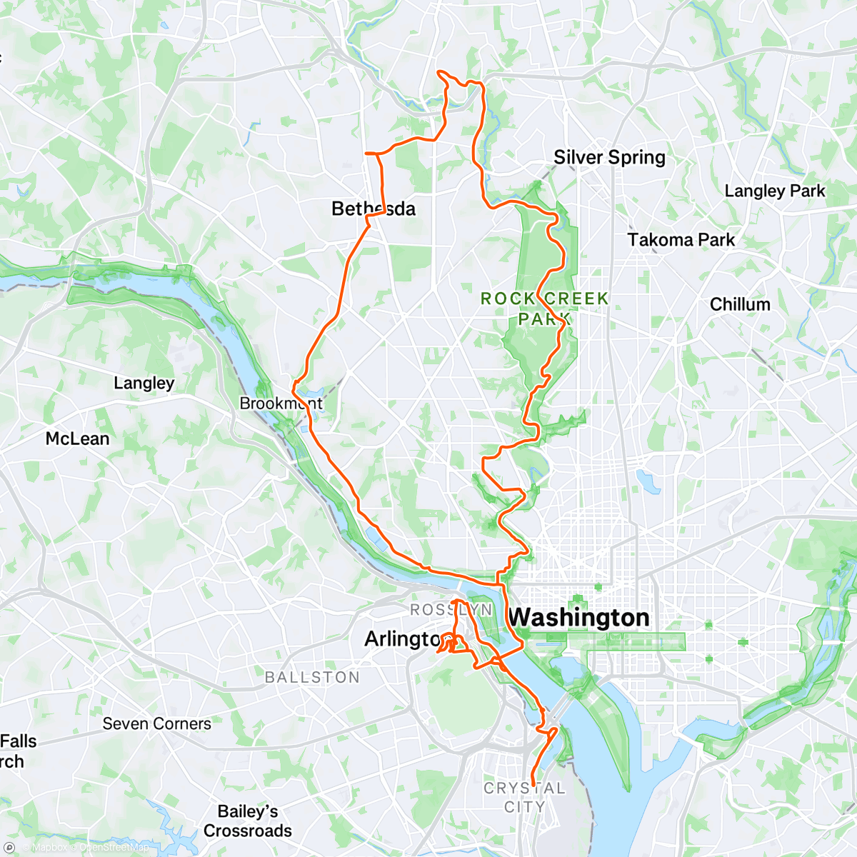 Map of the activity, Bike to Work day