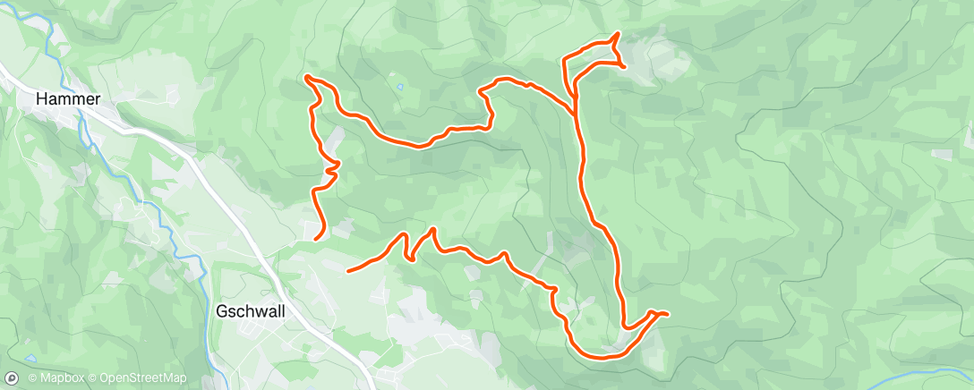 Mapa de la actividad (7 x 3:00 min. kontrolliert bergauf im Tiefschnee)