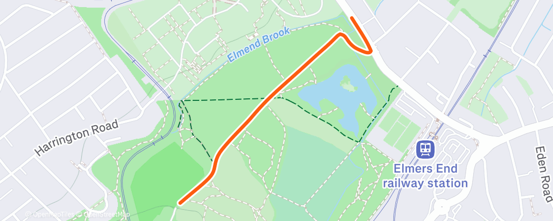 Map of the activity, Morning Run