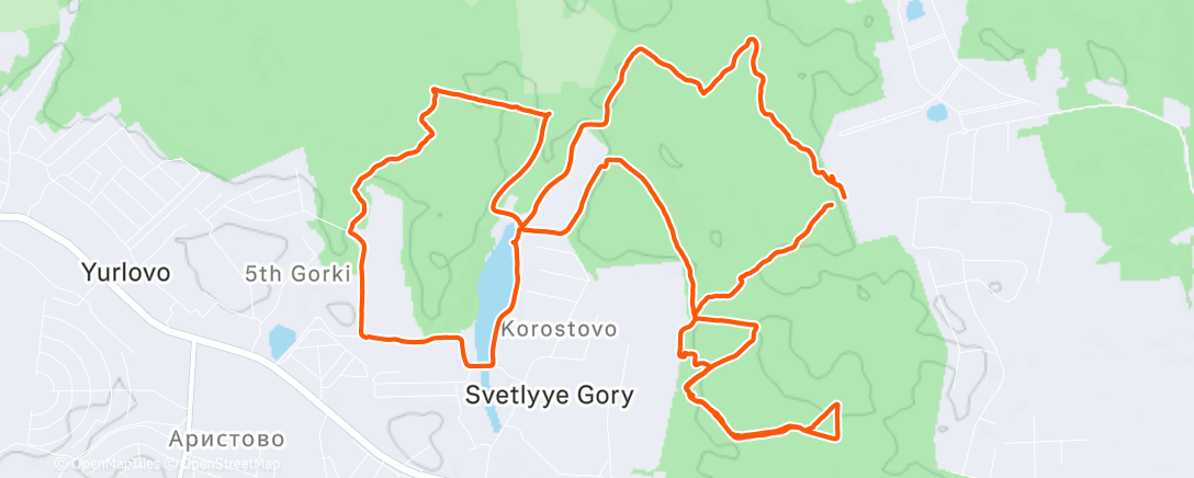 Map of the activity, Morning Run