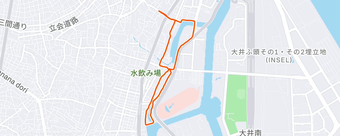 Map of the activity, Lunch Run
