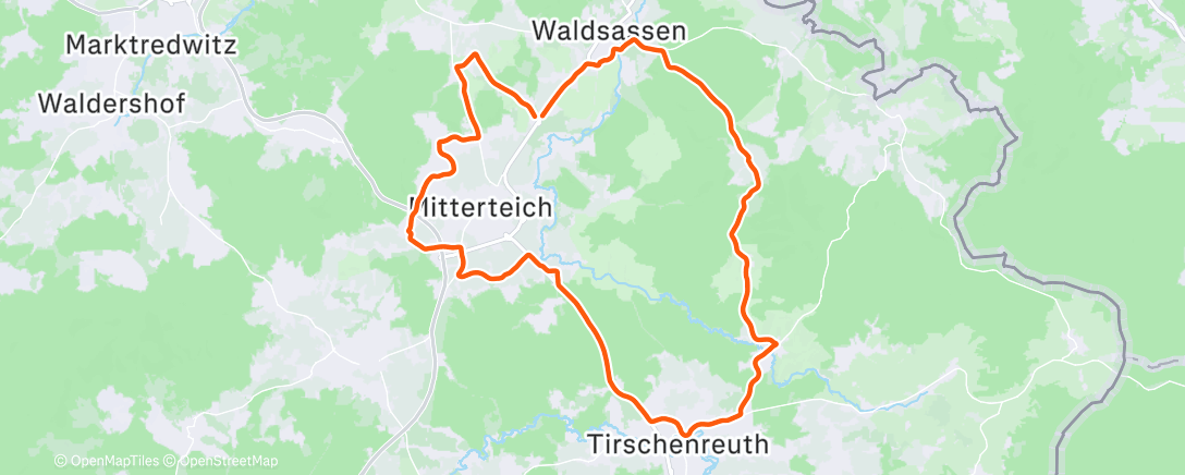 Map of the activity, Afternoon ride