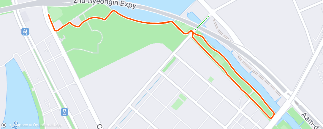 Map of the activity, Morning Run