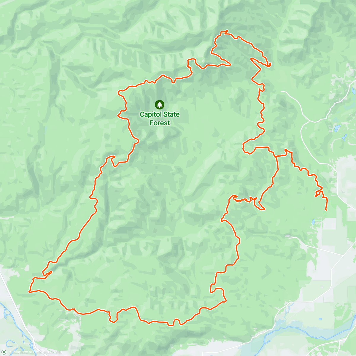 Mapa da atividade, Cascadia Super Gravel 🥈