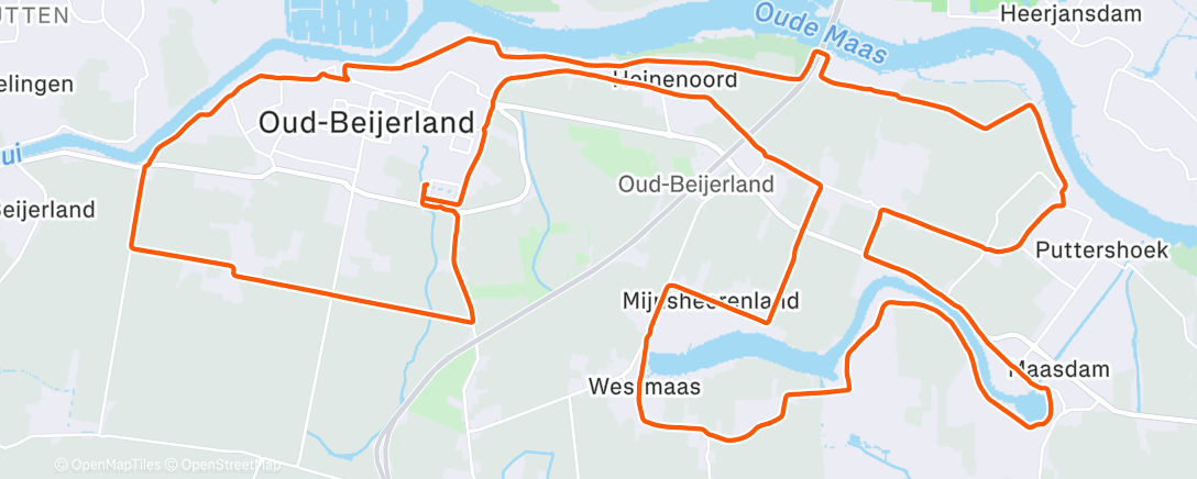 Map of the activity, OBL - Rondje Hoeksche Waard