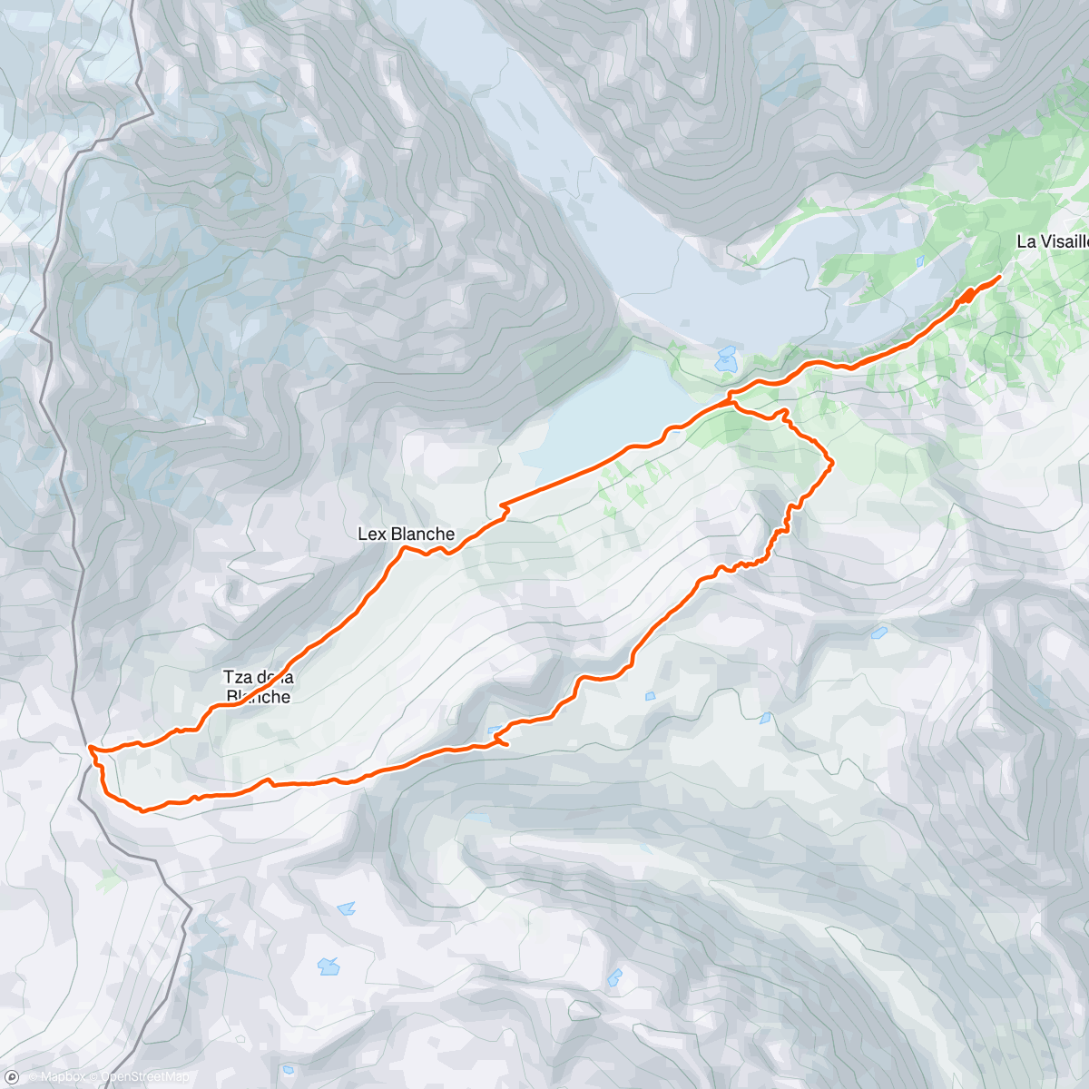 Map of the activity, Racing marmottes