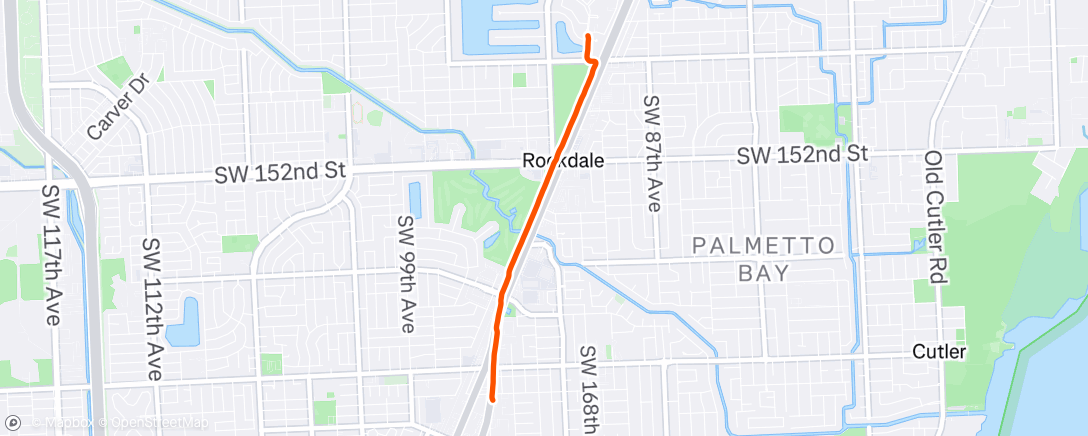 Map of the activity, Afternoon Run