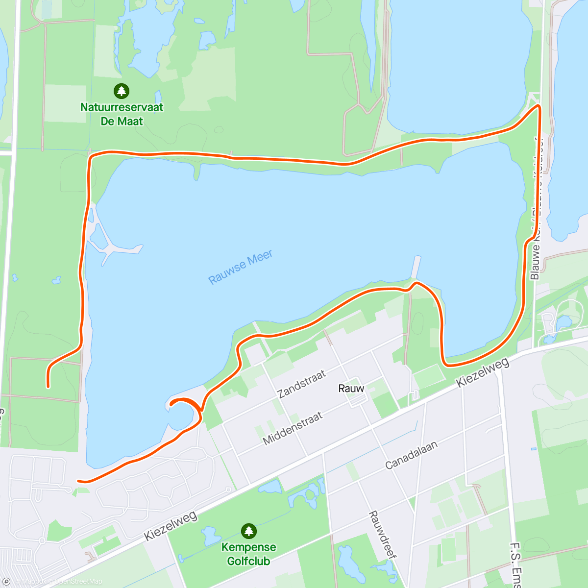 Mapa da atividade, Petit run tour du lac