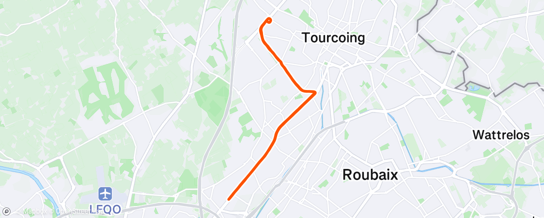 Map of the activity, Run avec Rio