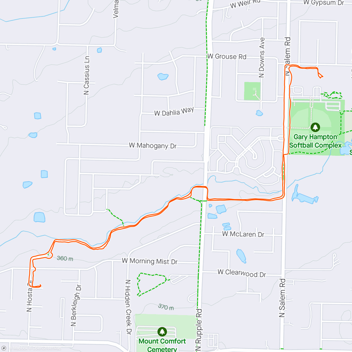 Map of the activity, Scooter Run