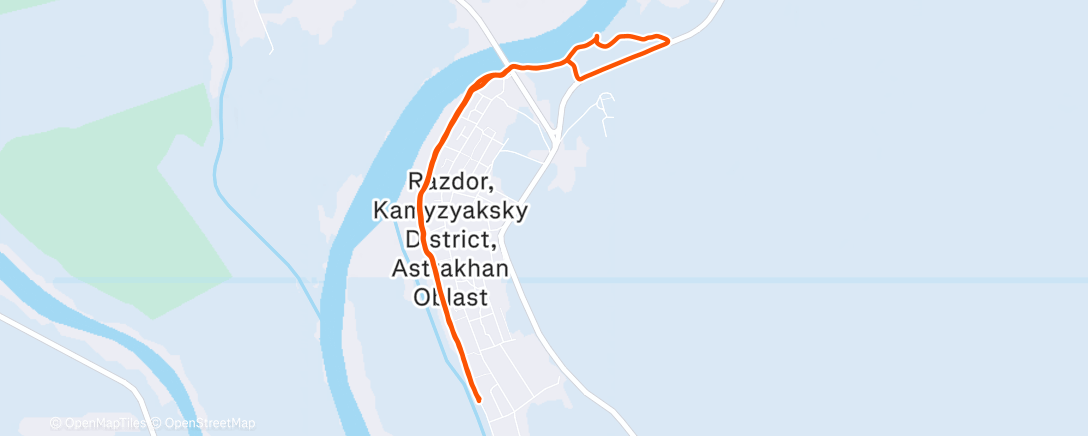 Map of the activity, Утренний забег