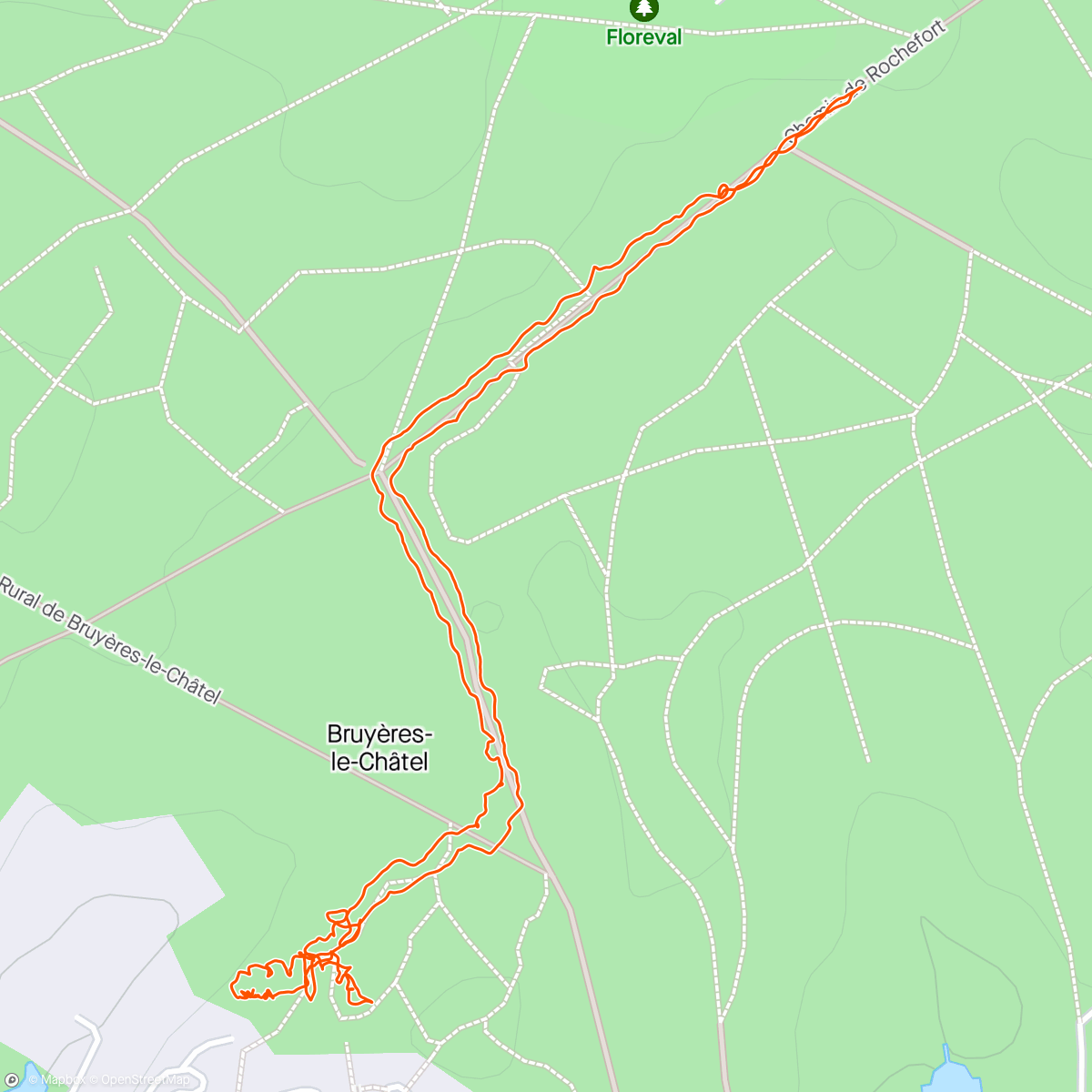 Map of the activity, Forêt de Turpin