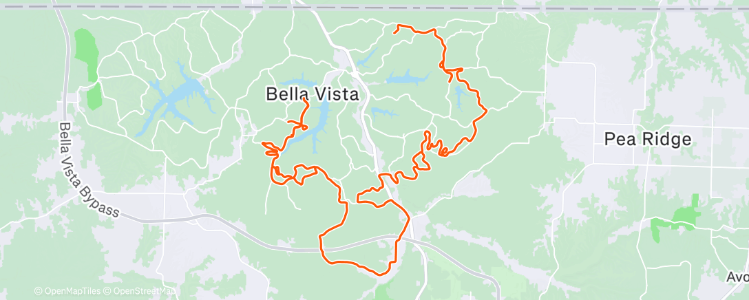 Map of the activity, Afternoon Ride