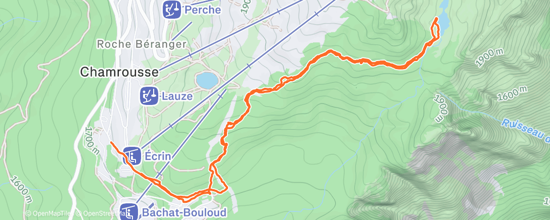 Map of the activity, Pèlerinage hivernal