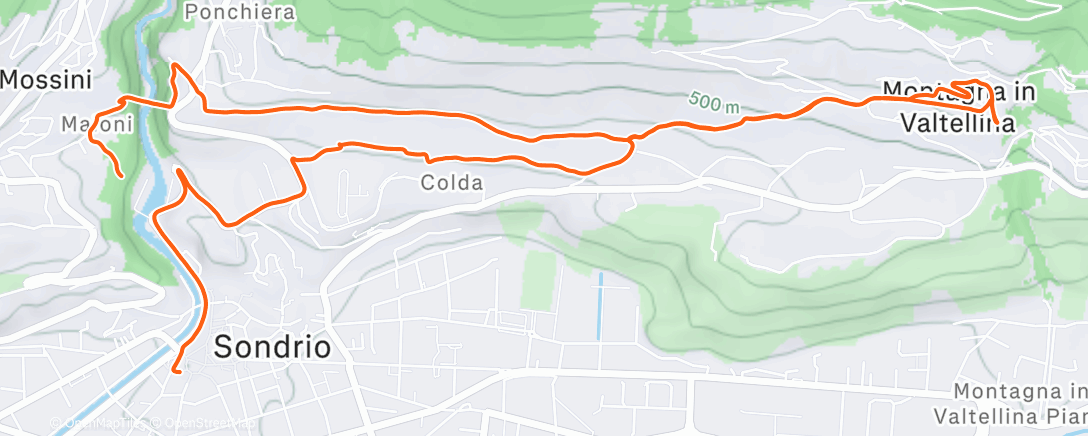 Map of the activity, Morning Run