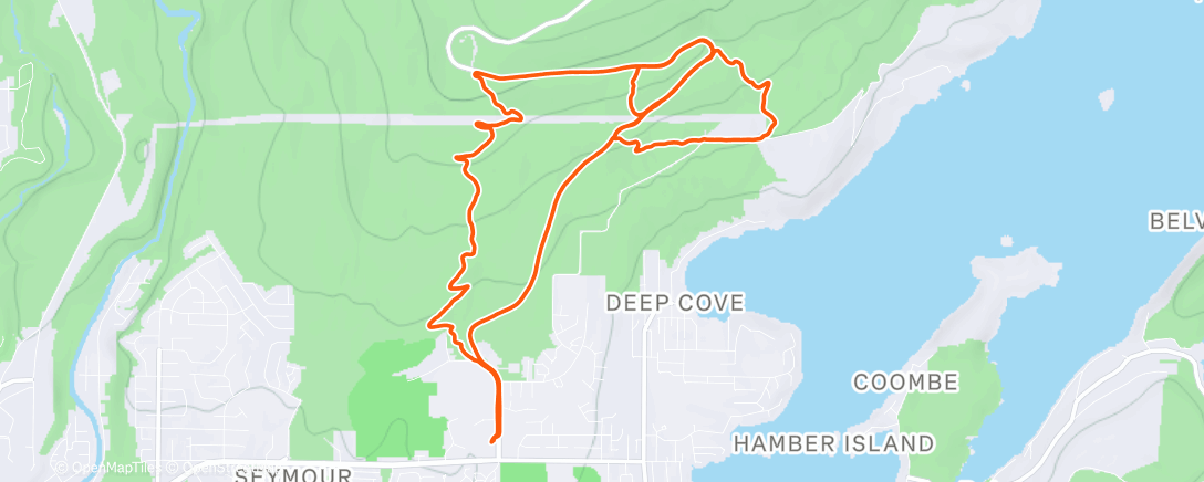 Map of the activity, Lunch Mountain Bike Ride