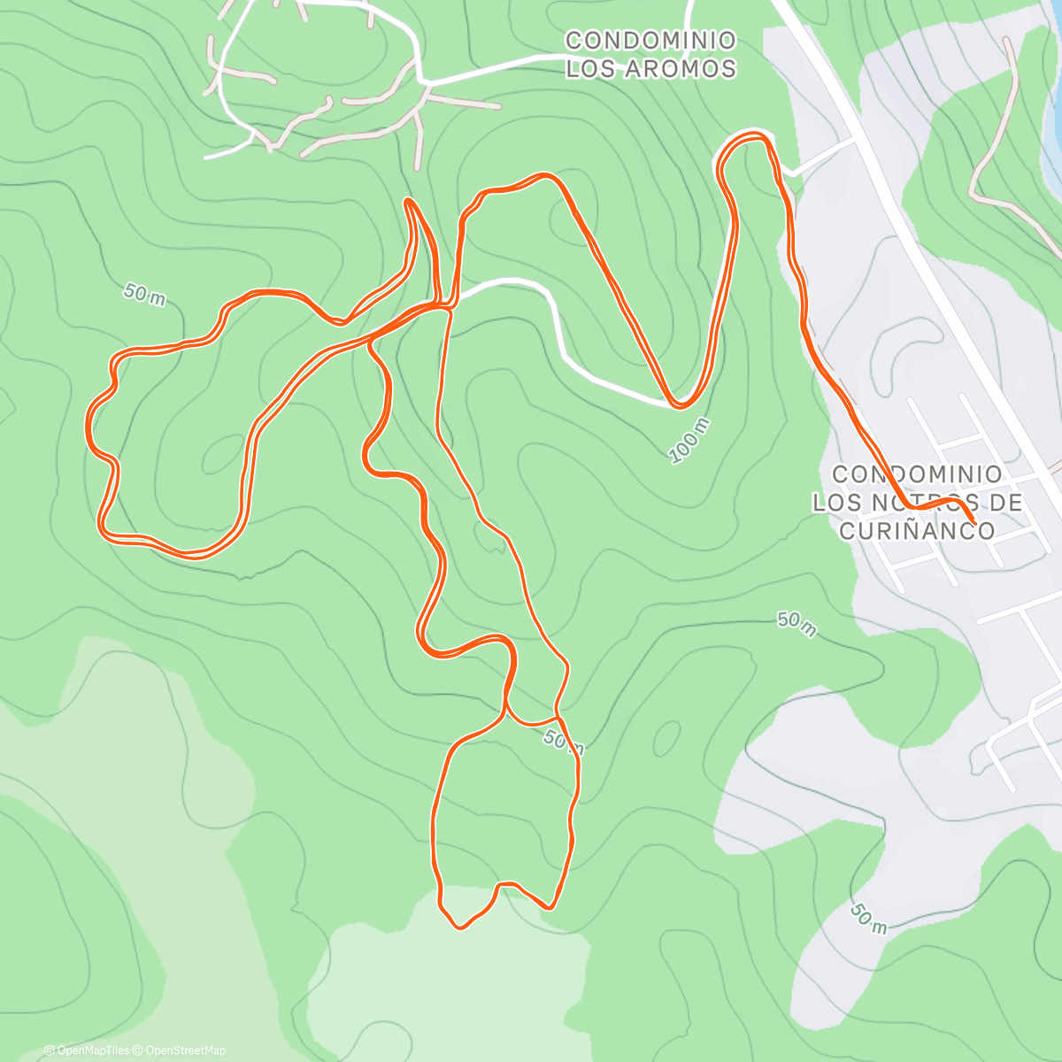 Map of the activity, Carrera de montaña a la hora del almuerzo