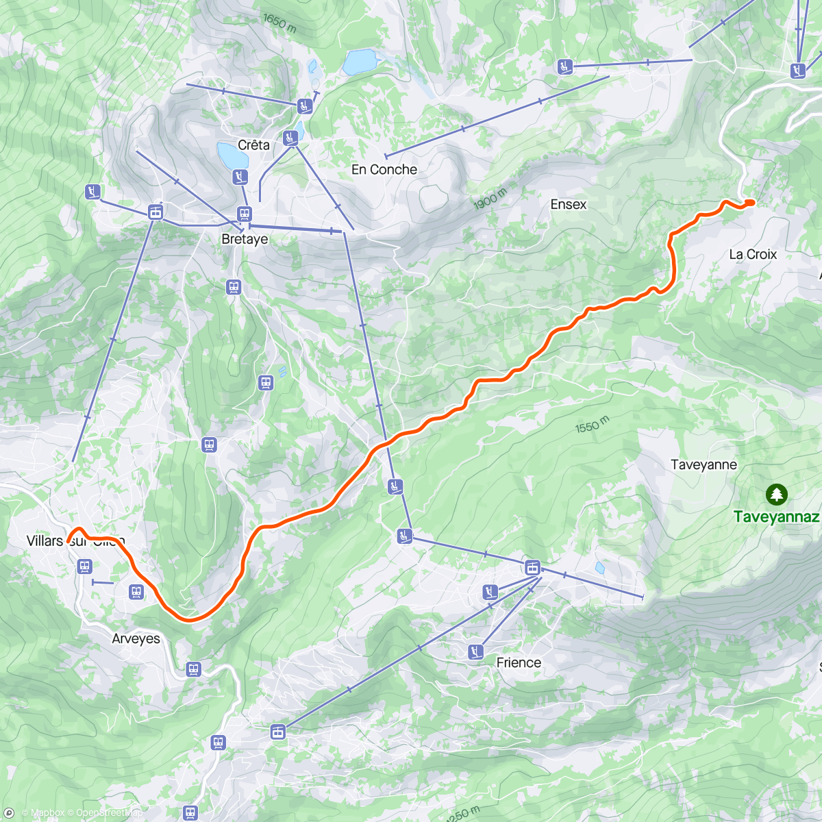 Map of the activity, BKOOL - Col de la Croix (Villars sur Ollon)