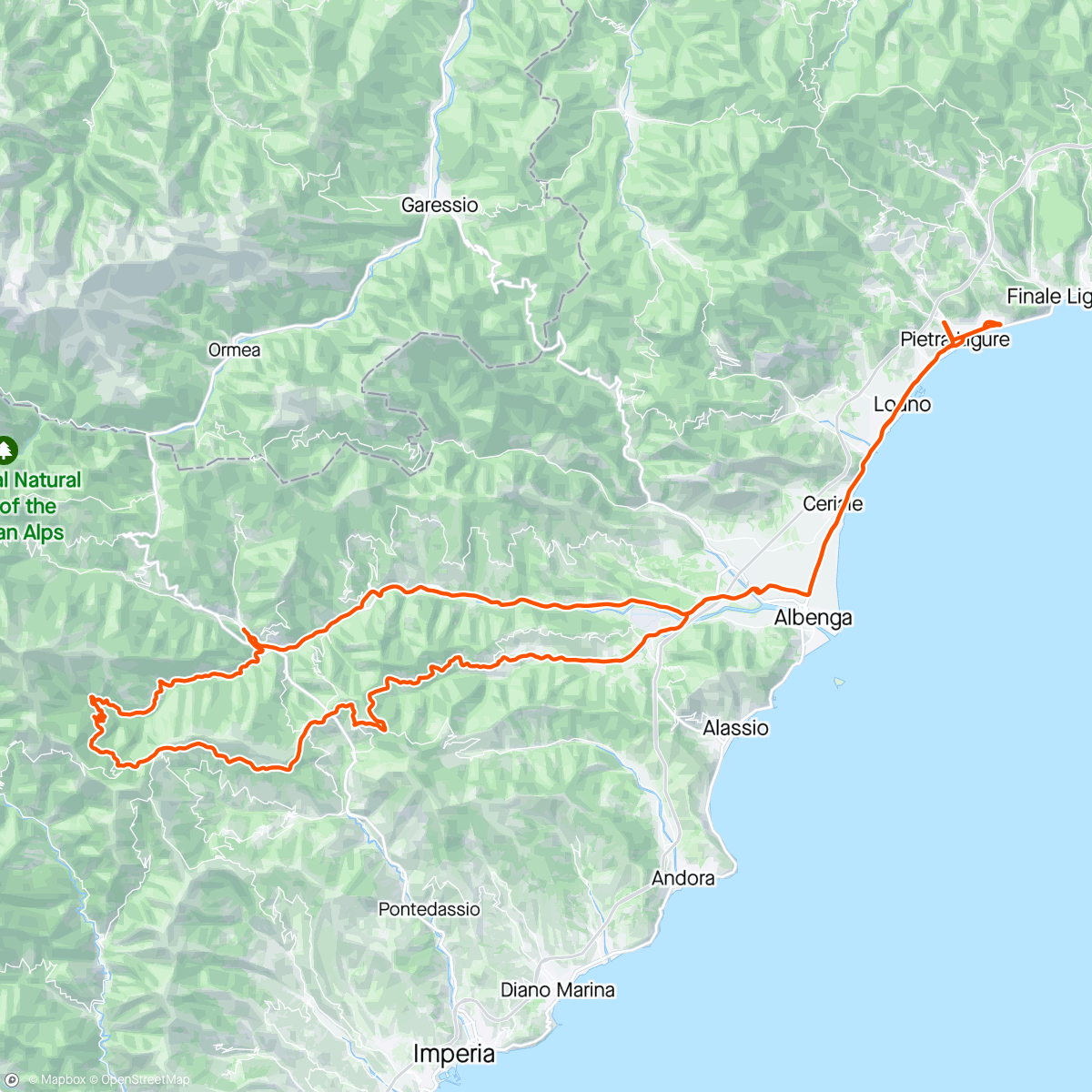 Map of the activity, Bosco di Rezzo - Ginestro