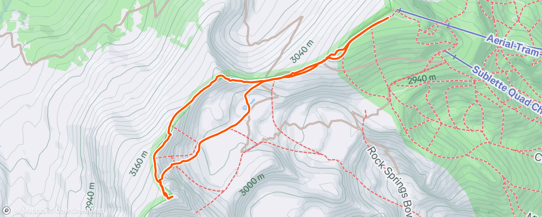 Map of the activity, Morning Hike
