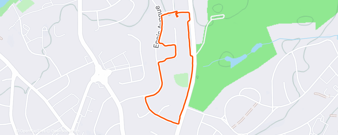 Map of the activity, Evening Walk