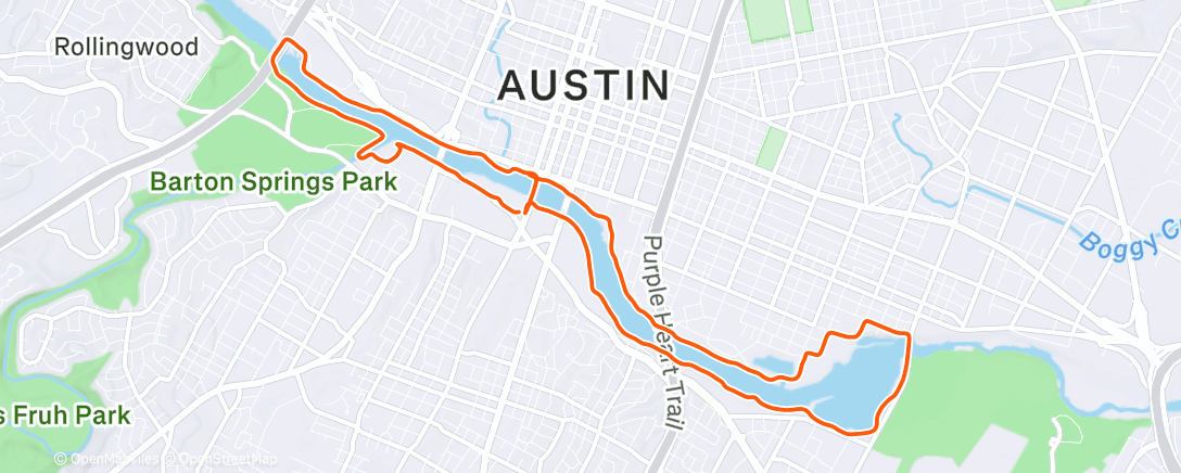 Map of the activity, Lunch Run