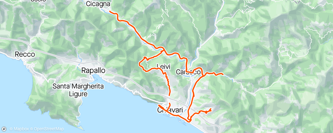 Carte de l'activité Giro pomeridiano