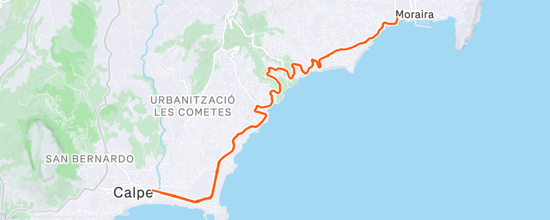 Map of the activity, Morning Ride