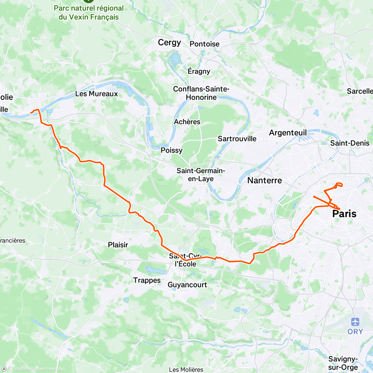 Map of the activity, Tour de France #21