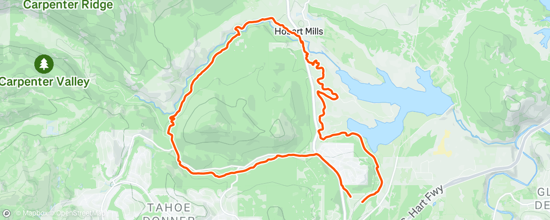 Map of the activity, Afternoon Mountain Bike Ride