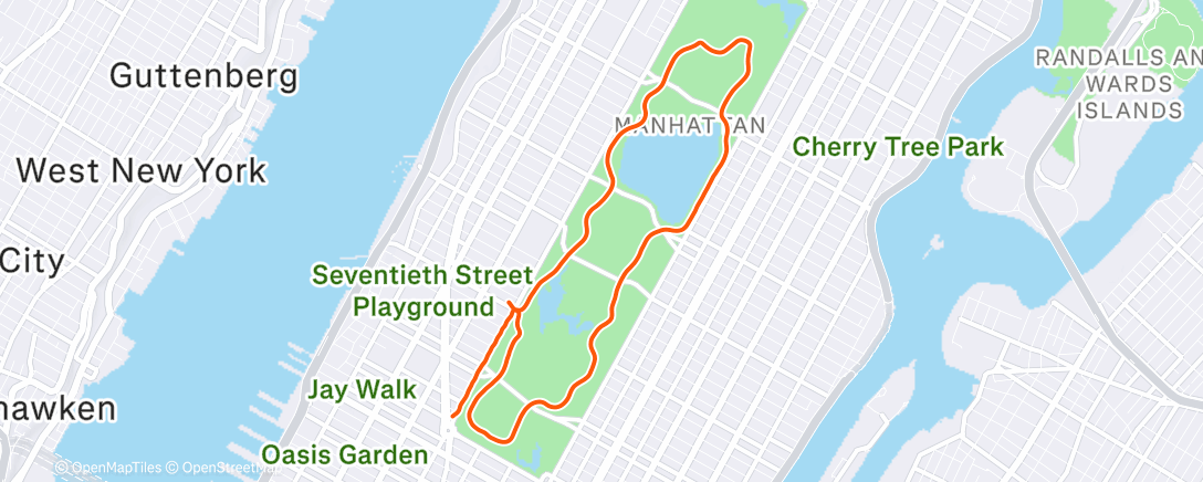 Map of the activity, Morning Run