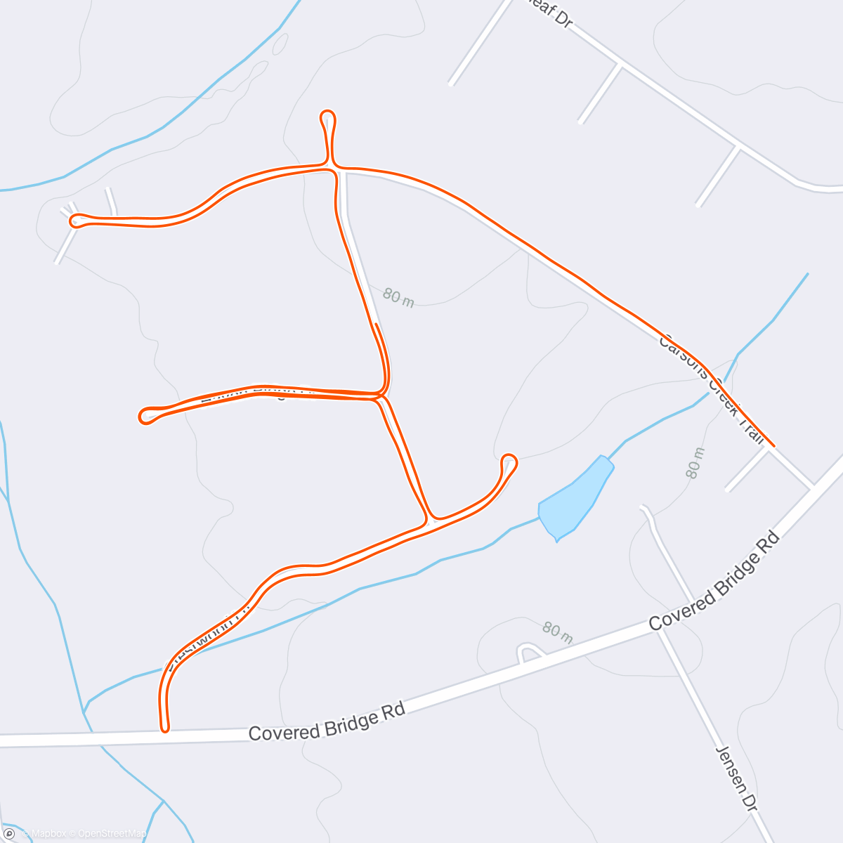 Map of the activity, Evening Run