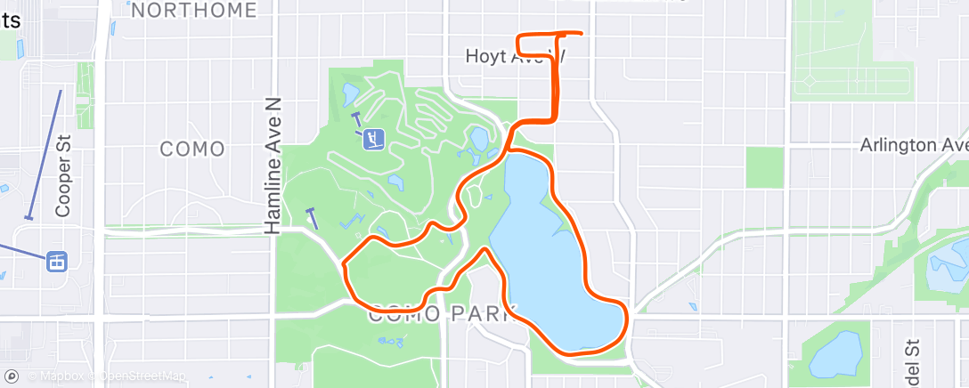 Map of the activity, Morning Run