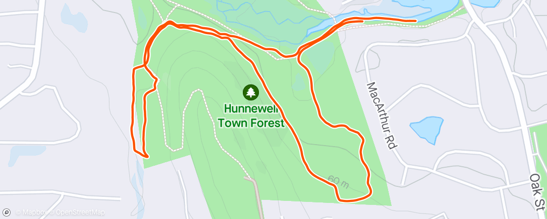 活动地图，Lunch Trail Run