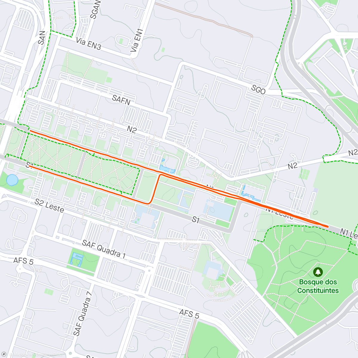 Map of the activity, Circuito da Estações DF - Outono