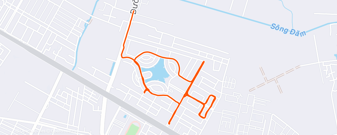 Map of the activity, Morning Run