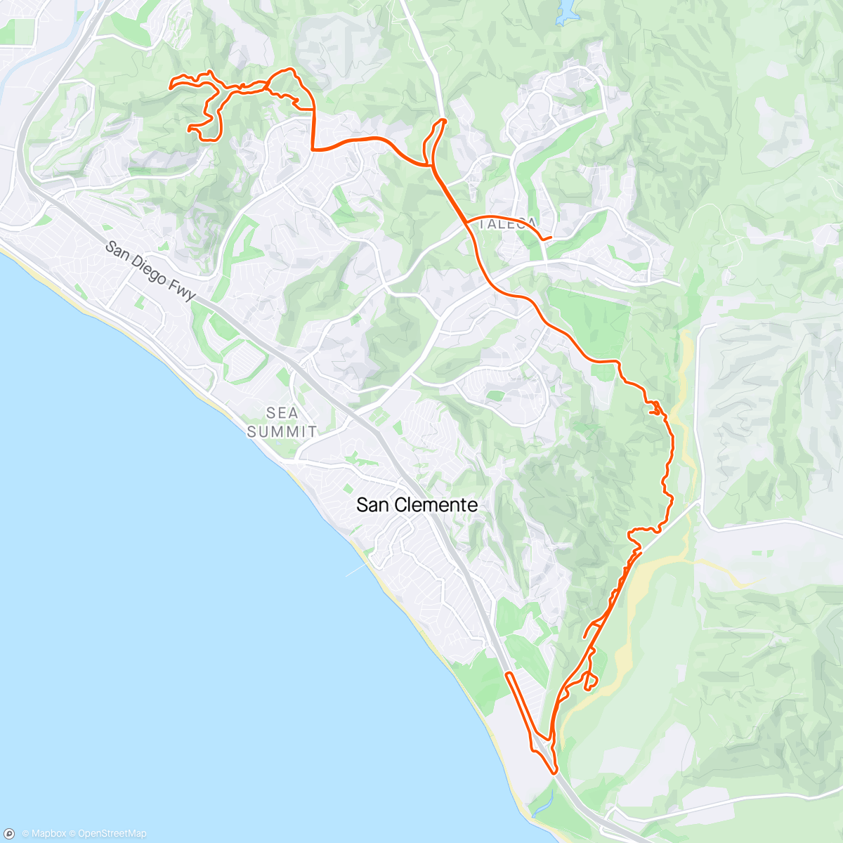Map of the activity, Morning Ride cut short