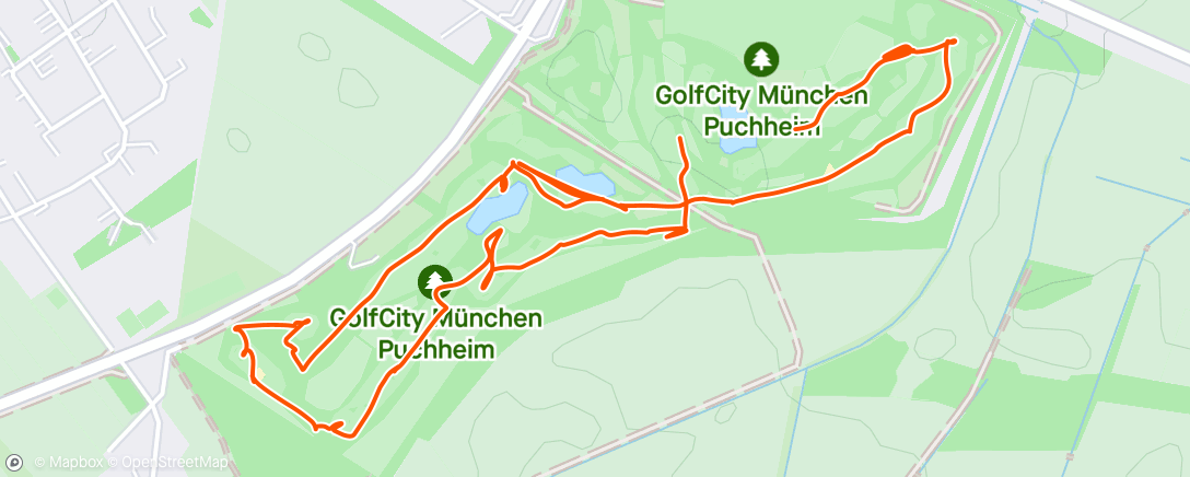 Map of the activity, Golf am Abend