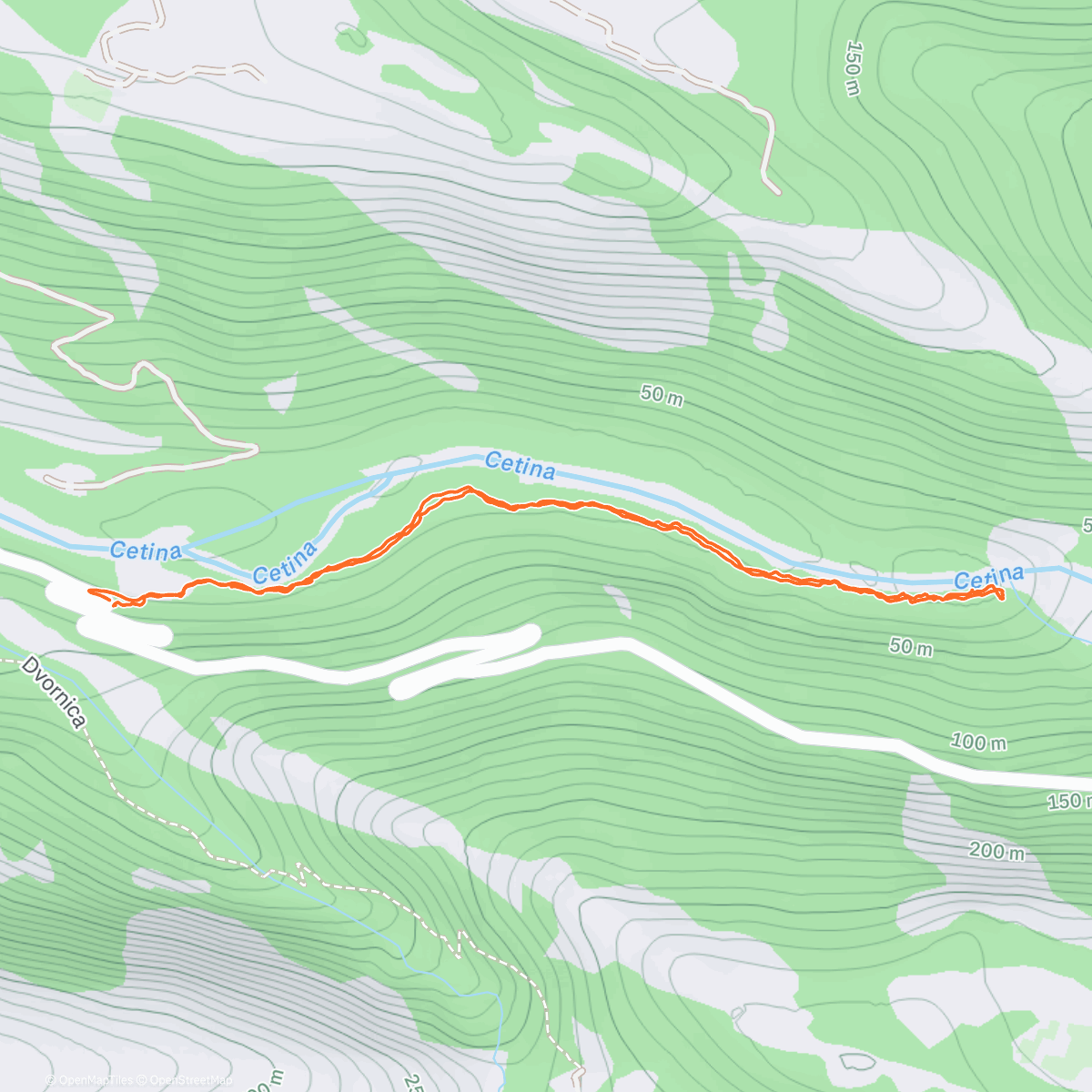 Map of the activity, Rafting pirate 🇭🇷☀️