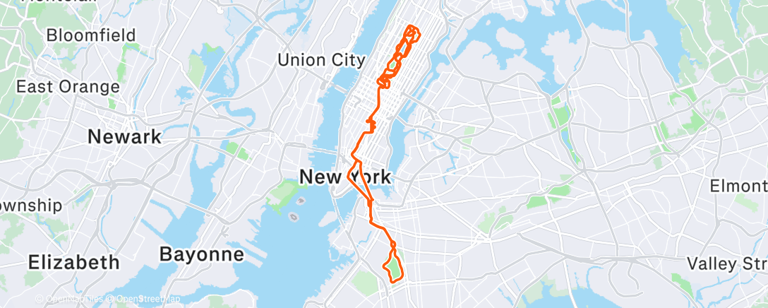 Map of the activity, Back on one wheel