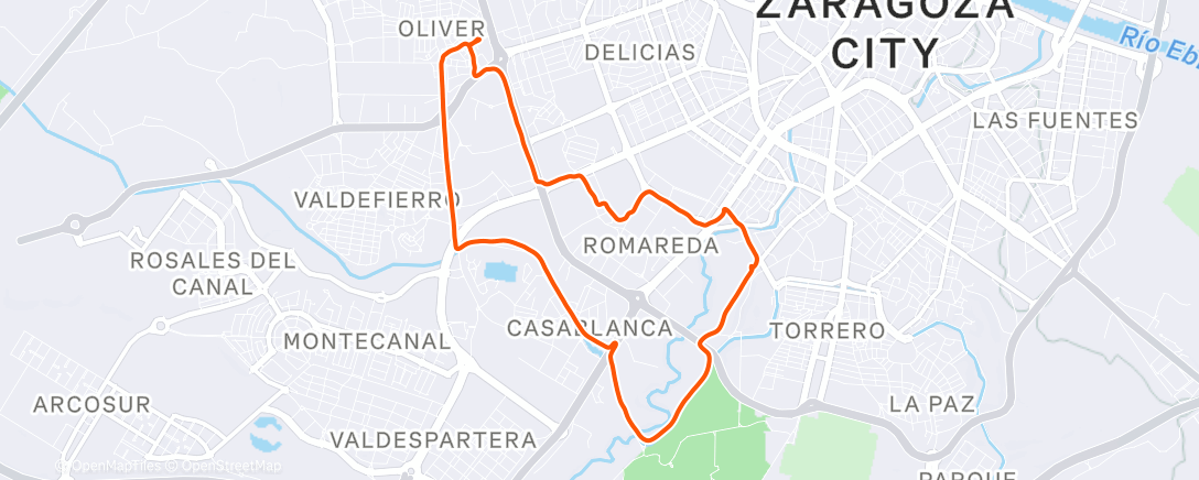 Map of the activity, Trekking 6