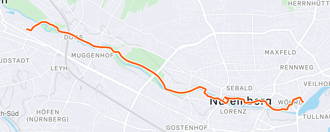 Map of the activity, Fahrt am Morgen