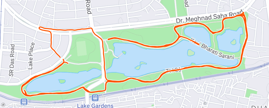 Map of the activity, Morning Run