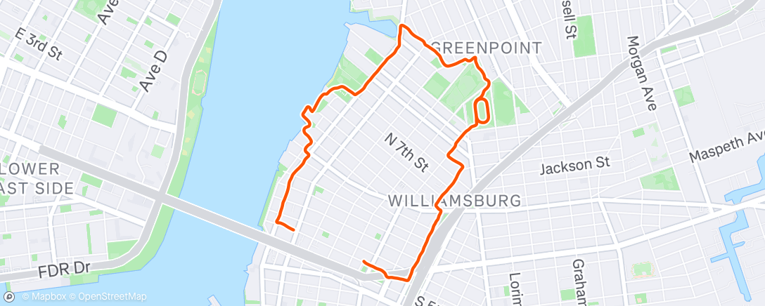Map of the activity, Lunch Run