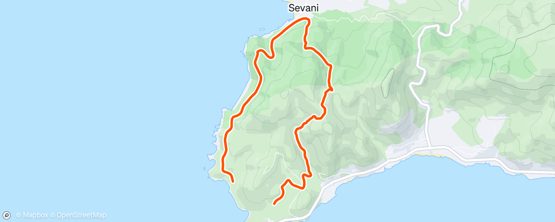 Map of the activity, Community Run Ajaccio