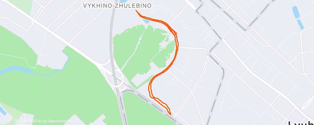 Map of the activity, Утренний забег